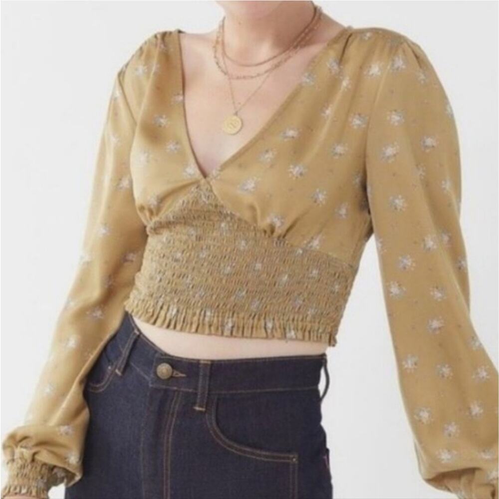 Urban outfitters long sleeve crop top